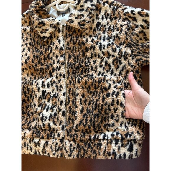4Sienna Cheetah Prowl Jacket Faux Fur Zip Front Sherpa Size Small NWOT - Picture 11 of 14